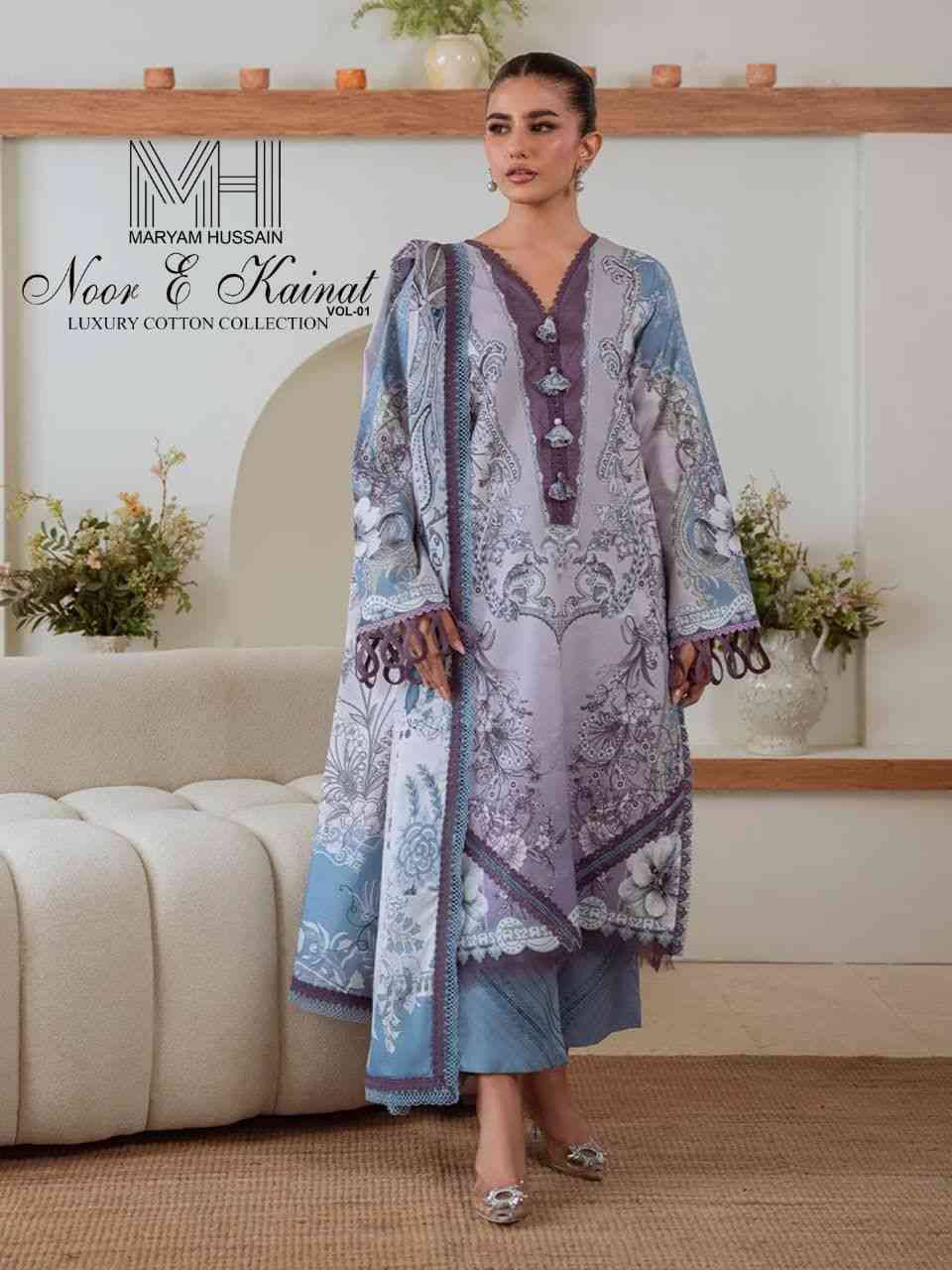 Noor E Kainat Vol-1 By Maryam Hussain 101 To 106 Series Beautiful Festive Suits Stylish Fancy Colorful Casual Wear & Ethnic Wear Cotton Print Dresses At Wholesale Price