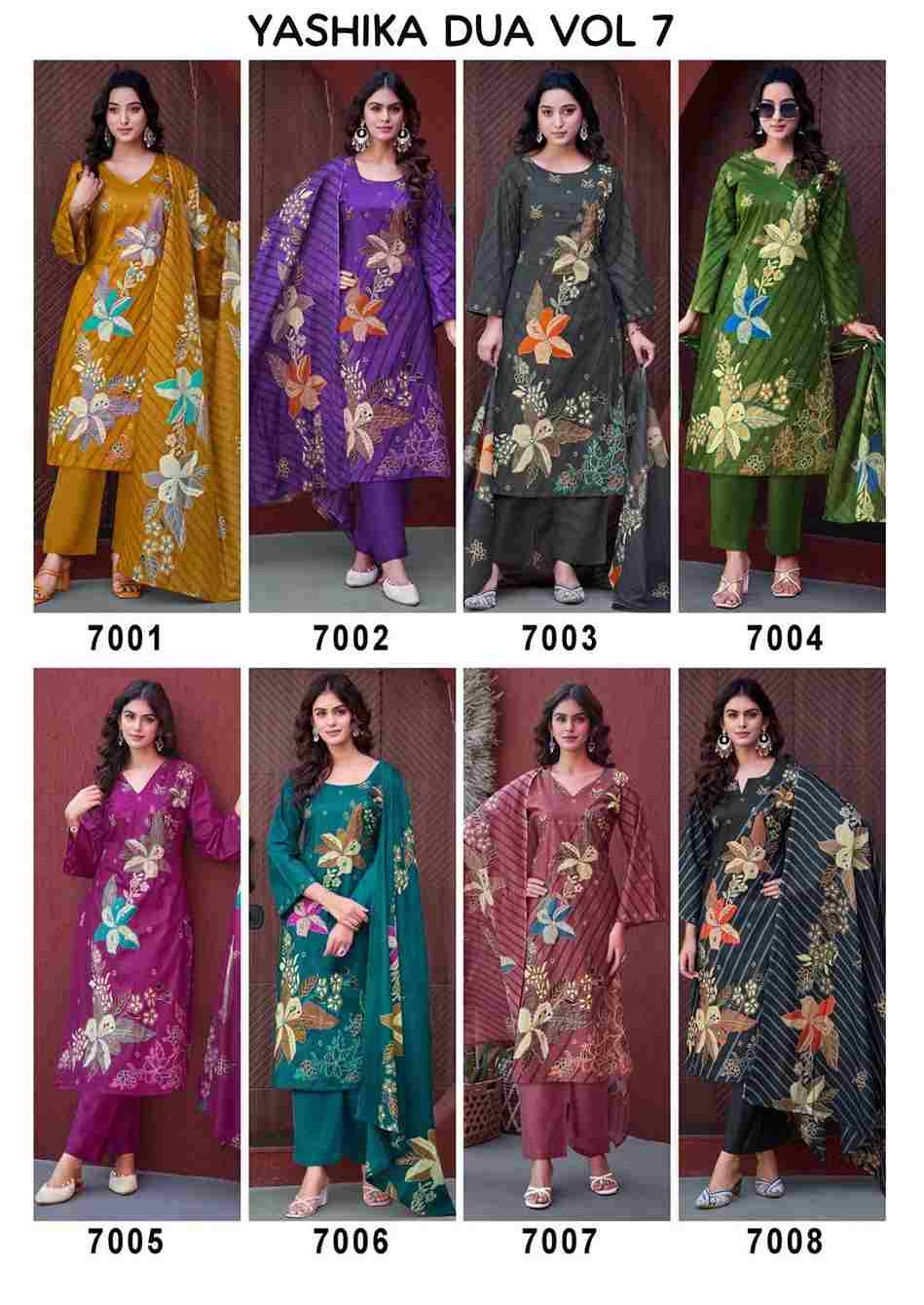 Dua Vol-7 By Yashika Trends 7001 To 7008 Series Beautiful Festive Suits Colorful Stylish Fancy Casual Wear & Ethnic Wear Pure Cotton Print Dresses At Wholesale Price