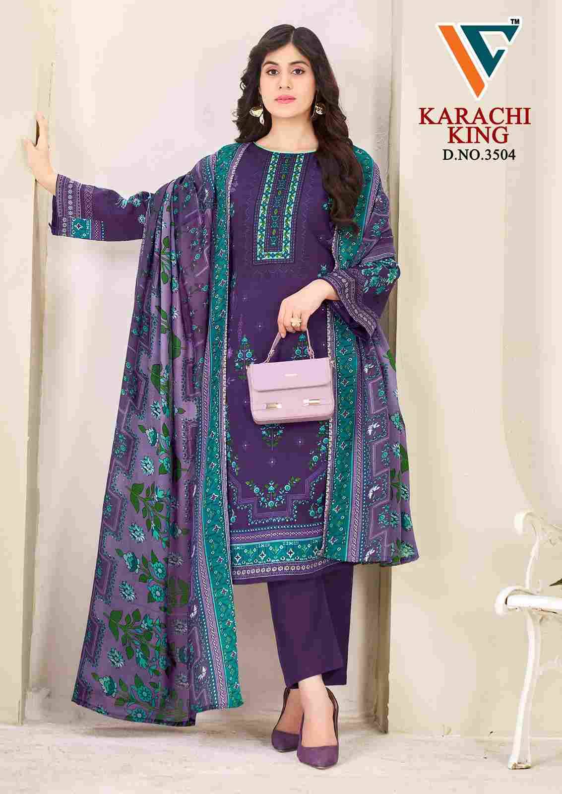 Karachi King Vol-35 By Vandana Creation 3501 To 3508 Series Beautiful Festive Suits Stylish Fancy Colorful Casual Wear & Ethnic Wear Cotton Print Dresses At Wholesale Price