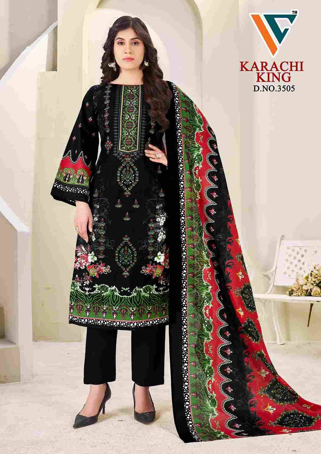 Karachi King Vol-35 By Vandana Creation 3501 To 3508 Series Beautiful Festive Suits Stylish Fancy Colorful Casual Wear & Ethnic Wear Cotton Print Dresses At Wholesale Price