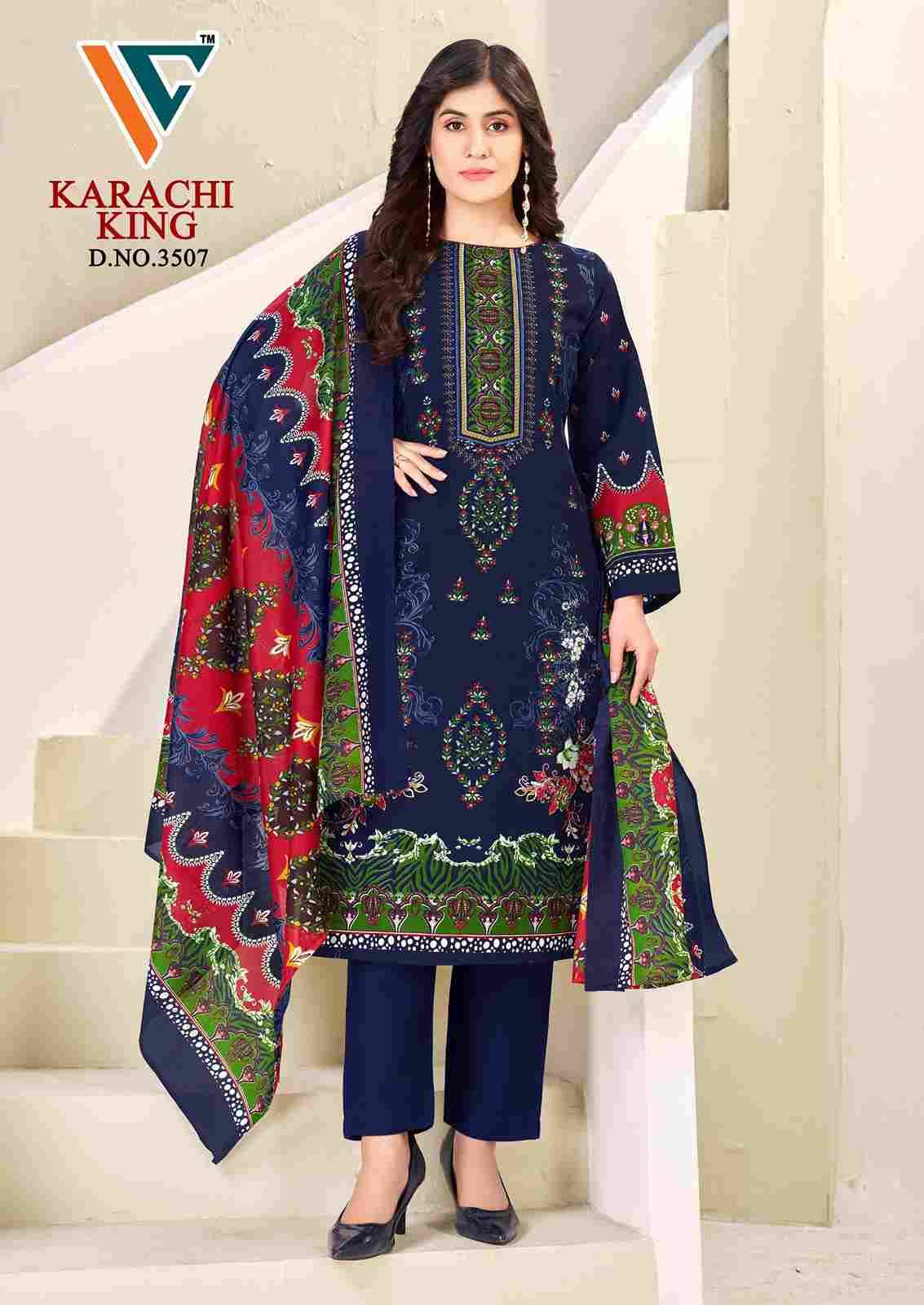 Karachi King Vol-35 By Vandana Creation 3501 To 3508 Series Beautiful Festive Suits Stylish Fancy Colorful Casual Wear & Ethnic Wear Cotton Print Dresses At Wholesale Price