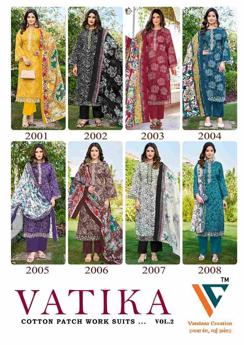 Vatika Vol-2 By Vandana Creation 2001 To 2008 Series Beautiful Festive Suits Stylish Fancy Colorful Casual Wear & Ethnic Wear Cotton Print Dresses At Wholesale Price