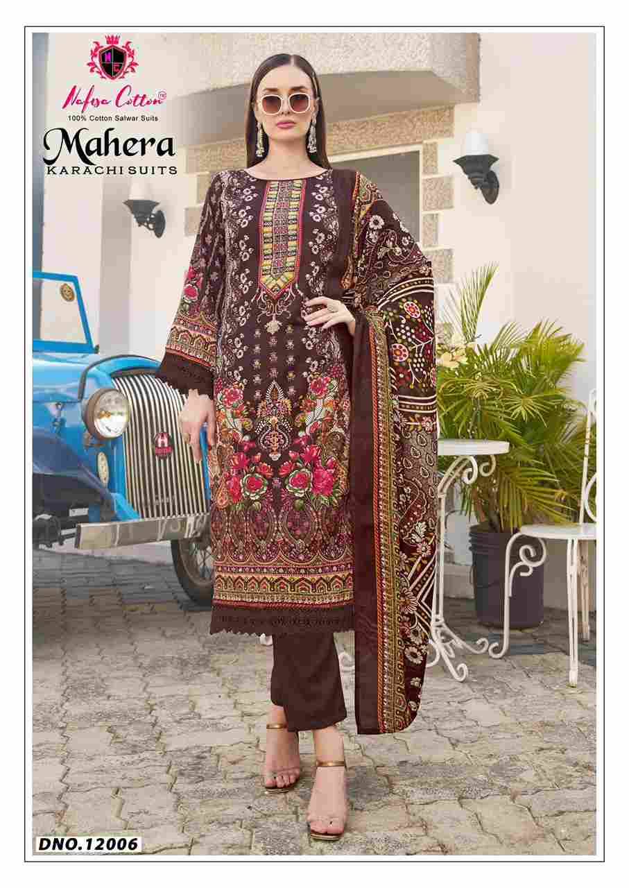 Mahera Vol-12 By Nafisa Cotton 12001 To 12006 Series Beautiful Festive Suits Stylish Fancy Colorful Casual Wear & Ethnic Wear Soft Cotton Print Dresses At Wholesale Price