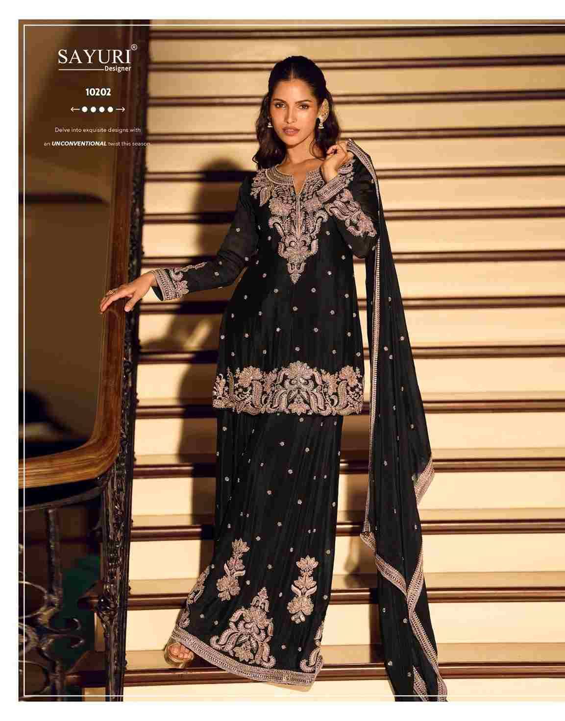 Kanchan By Sayuri 10200 To 10202 Series Beautiful Festive Suits Colorful Stylish Fancy Casual Wear & Ethnic Wear Premium Chinnon Silk Dresses At Wholesale Price