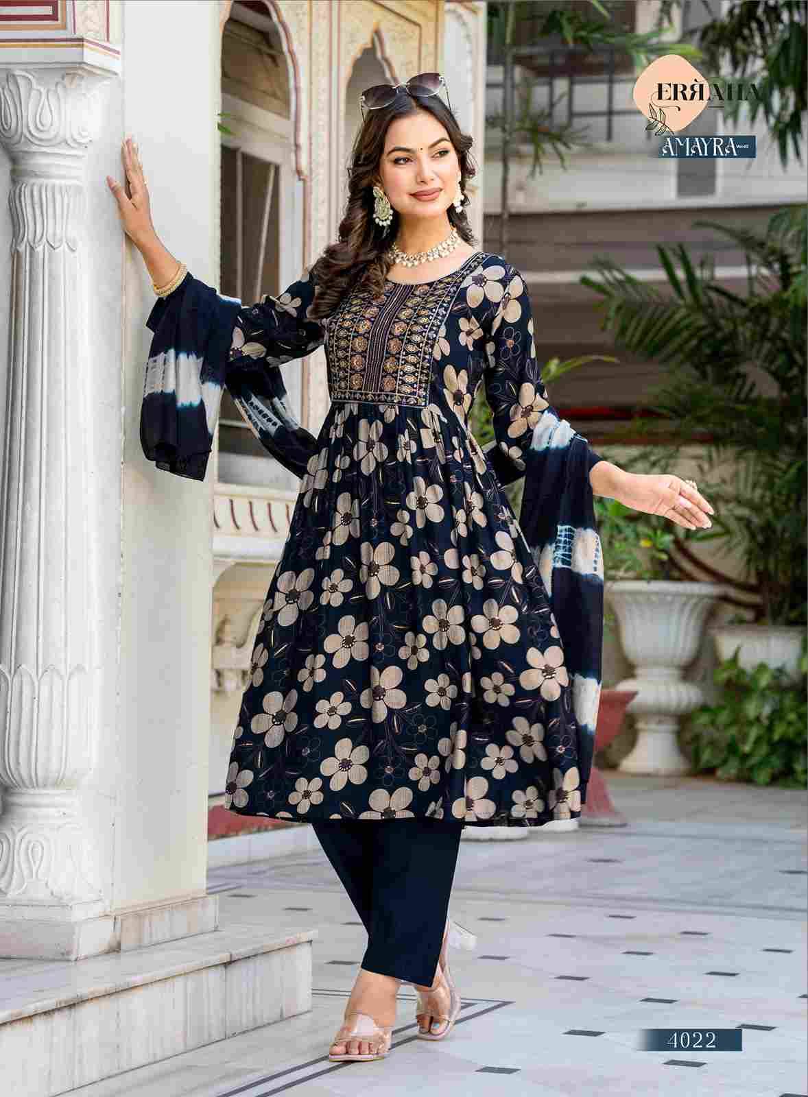 Amayra Vol-3 By Erraha 4021 To 4028 Series Festive Suits Collection Beautiful Stylish Fancy Colorful Party Wear & Occasional Wear Vatican Dresses At Wholesale Price