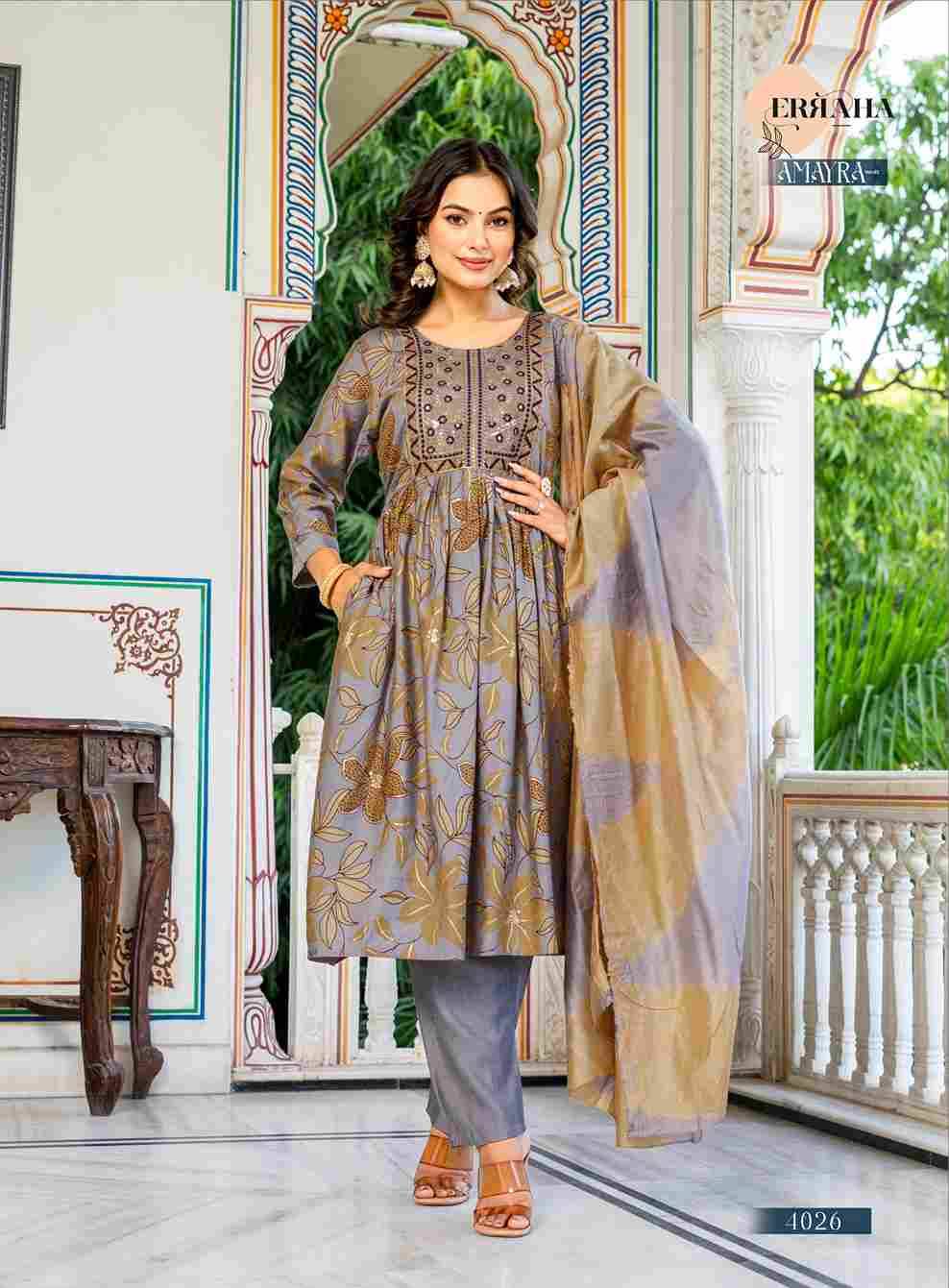 Amayra Vol-3 By Erraha 4021 To 4028 Series Festive Suits Collection Beautiful Stylish Fancy Colorful Party Wear & Occasional Wear Vatican Dresses At Wholesale Price
