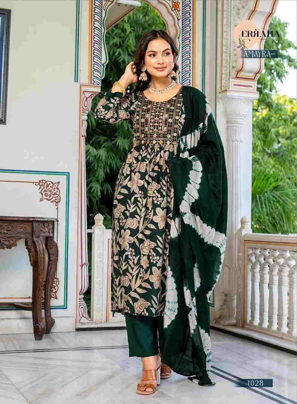 Amayra Vol-3 By Erraha 4021 To 4028 Series Festive Suits Collection Beautiful Stylish Fancy Colorful Party Wear & Occasional Wear Vatican Dresses At Wholesale Price