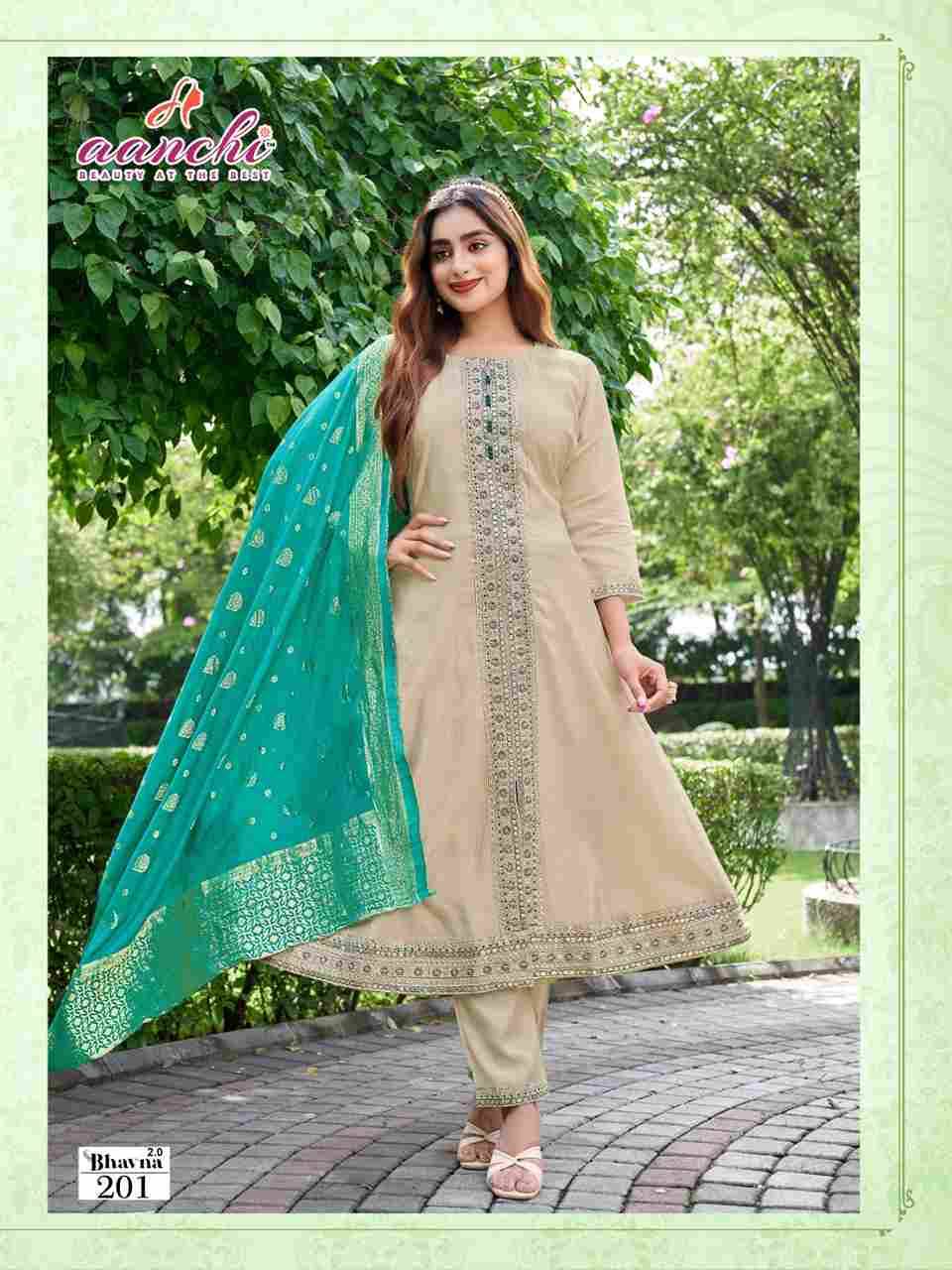 Bhavna Vol-2 By Aanchi Combo Set 201 To 203 Series Beautiful Stylish Festive Suits Fancy Colorful Casual Wear & Ethnic Wear & Ready To Wear Roman Shimmer Dresses At Wholesale Price