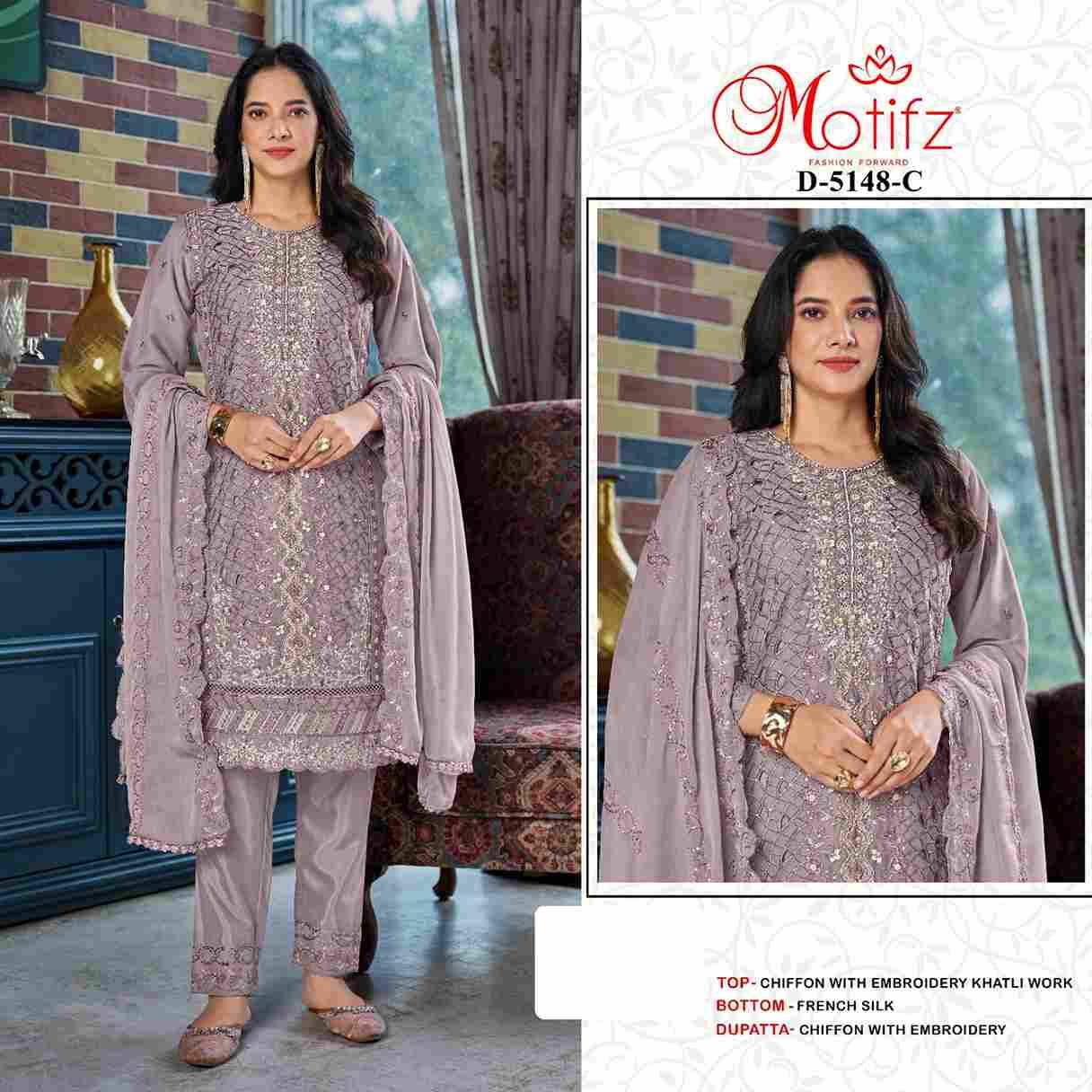 Motifz Hit Design 5148 Colours By Motifz 5148-A To 5148-D Series Beautiful Pakistani Suits Colorful Stylish Fancy Casual Wear & Ethnic Wear Chiffon Dresses At Wholesale Price