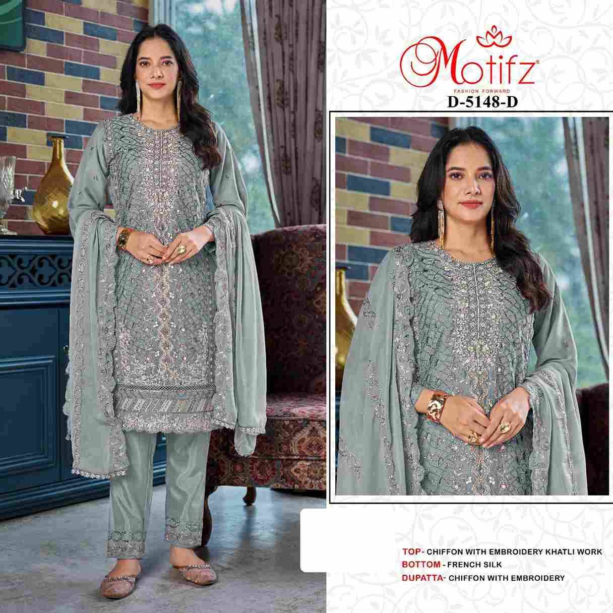 Motifz Hit Design 5148 Colours By Motifz 5148-A To 5148-D Series Beautiful Pakistani Suits Colorful Stylish Fancy Casual Wear & Ethnic Wear Chiffon Dresses At Wholesale Price