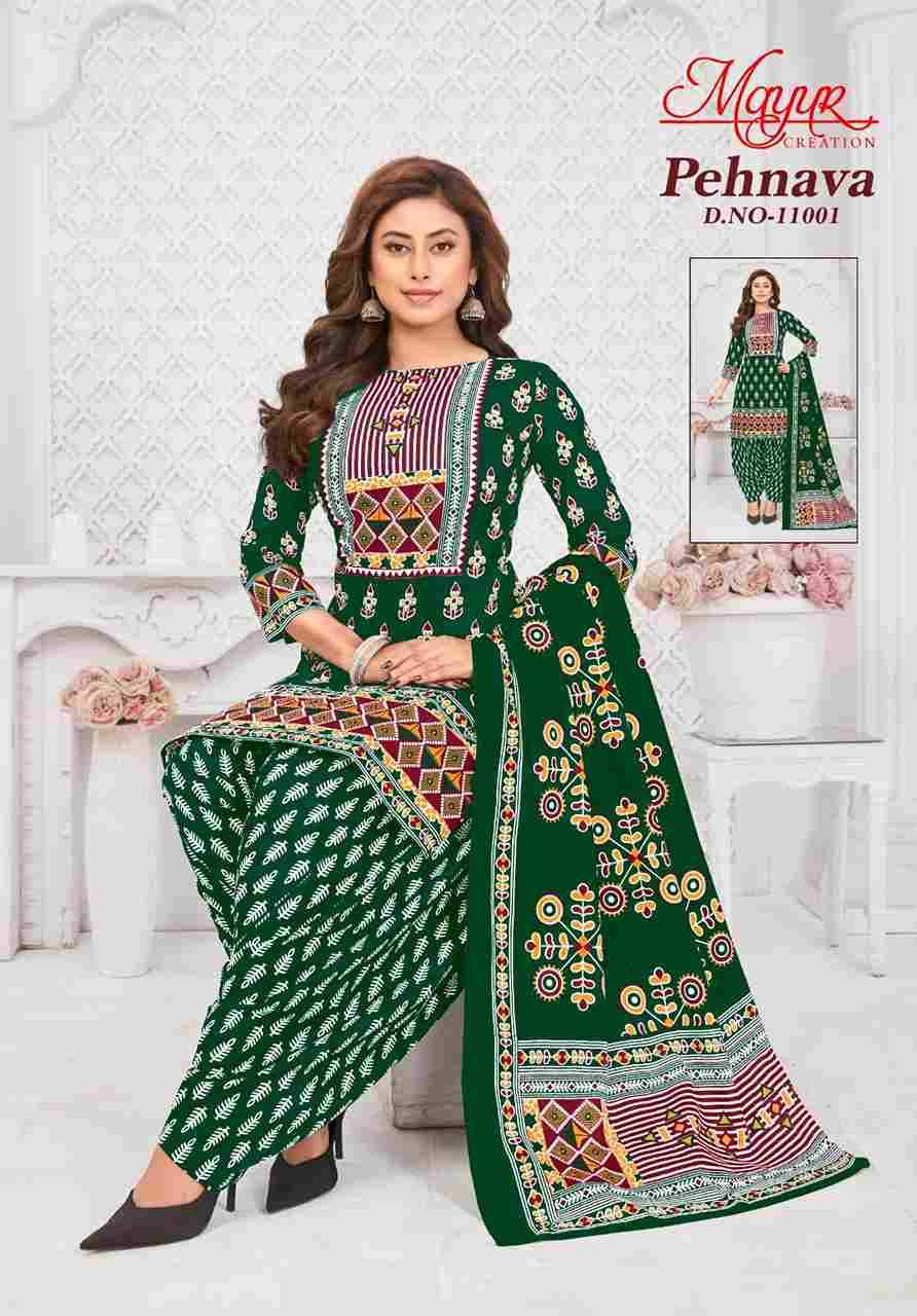 Pehnava Vol-11 By Mayur Creation 11001 To 11010 Series Beautiful Festive Suits Stylish Fancy Colorful Casual Wear & Ethnic Wear Heavy Cotton Print Dresses At Wholesale Price