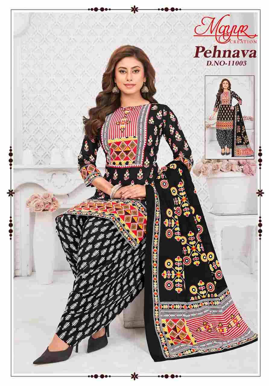 Pehnava Vol-11 By Mayur Creation 11001 To 11010 Series Beautiful Festive Suits Stylish Fancy Colorful Casual Wear & Ethnic Wear Heavy Cotton Print Dresses At Wholesale Price