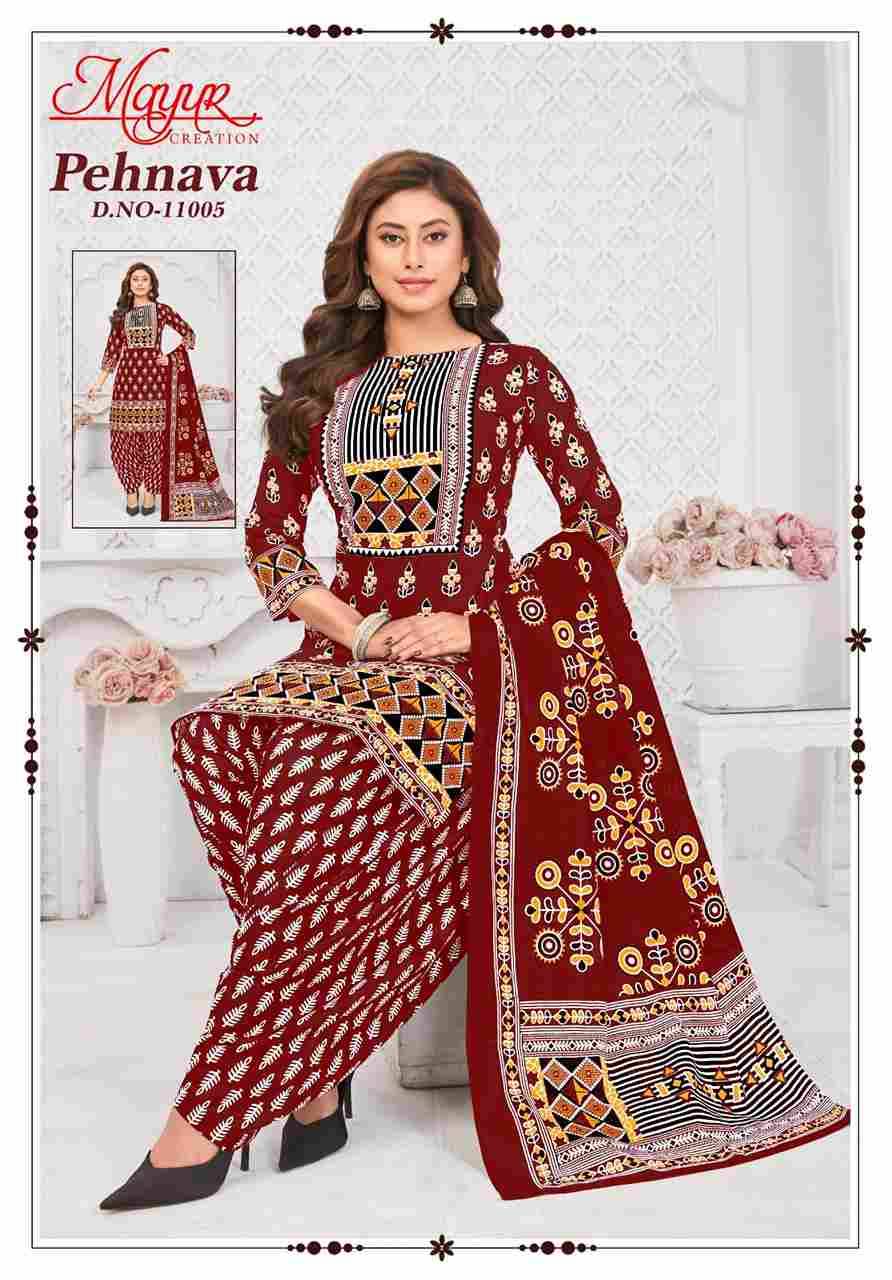 Pehnava Vol-11 By Mayur Creation 11001 To 11010 Series Beautiful Festive Suits Stylish Fancy Colorful Casual Wear & Ethnic Wear Heavy Cotton Print Dresses At Wholesale Price