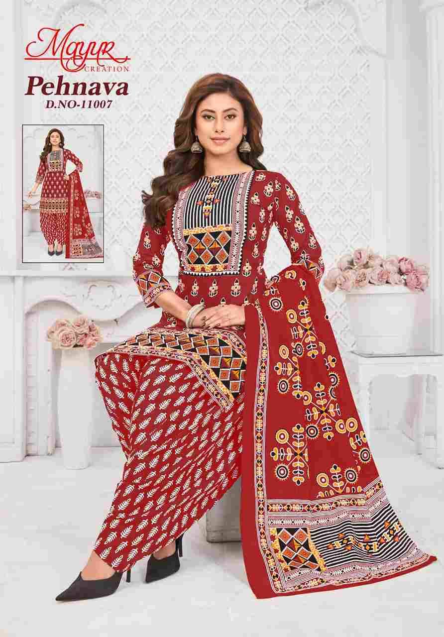 Pehnava Vol-11 By Mayur Creation 11001 To 11010 Series Beautiful Festive Suits Stylish Fancy Colorful Casual Wear & Ethnic Wear Heavy Cotton Print Dresses At Wholesale Price