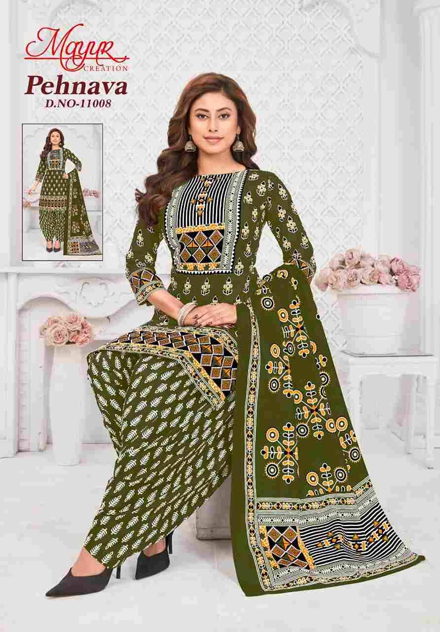 Pehnava Vol-11 By Mayur Creation 11001 To 11010 Series Beautiful Festive Suits Stylish Fancy Colorful Casual Wear & Ethnic Wear Heavy Cotton Print Dresses At Wholesale Price