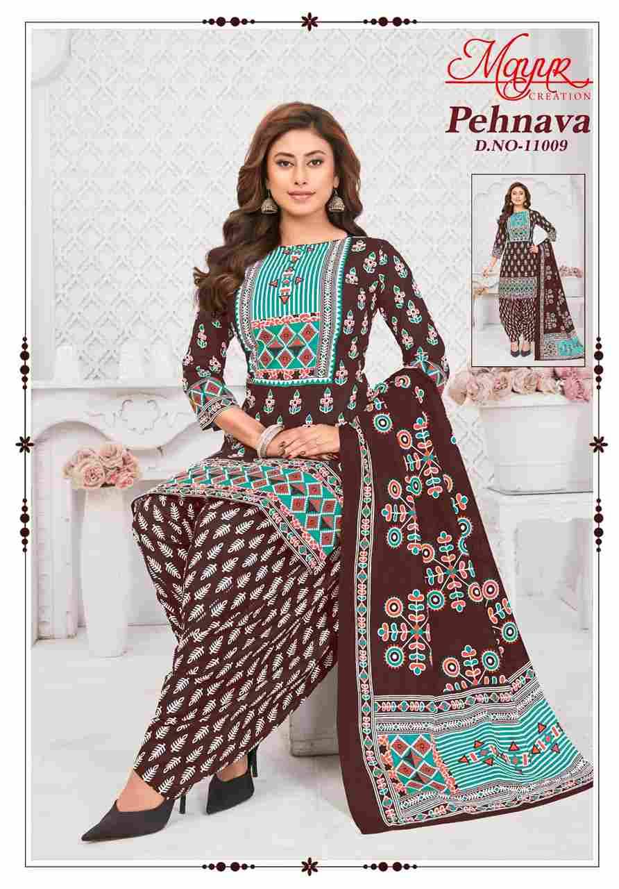 Pehnava Vol-11 By Mayur Creation 11001 To 11010 Series Beautiful Festive Suits Stylish Fancy Colorful Casual Wear & Ethnic Wear Heavy Cotton Print Dresses At Wholesale Price