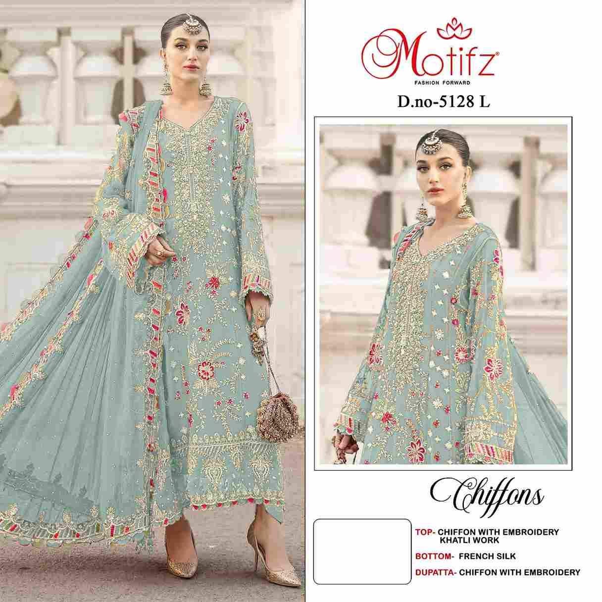 Motifz Hit Design 5128 Colours Vol-2 By Motifz 5128-J To 5128-M Series Beautiful Pakistani Suits Colorful Stylish Fancy Casual Wear & Ethnic Wear Chiffon Dresses At Wholesale Price