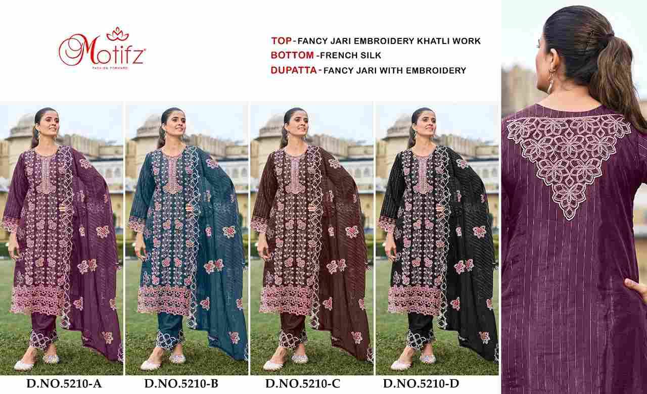Motifz Hit Design 5210 Colours By Motifz 5210-A To 5210-D Series Beautiful Pakistani Suits Colorful Stylish Fancy Casual Wear & Ethnic Wear Fancy Dresses At Wholesale Price