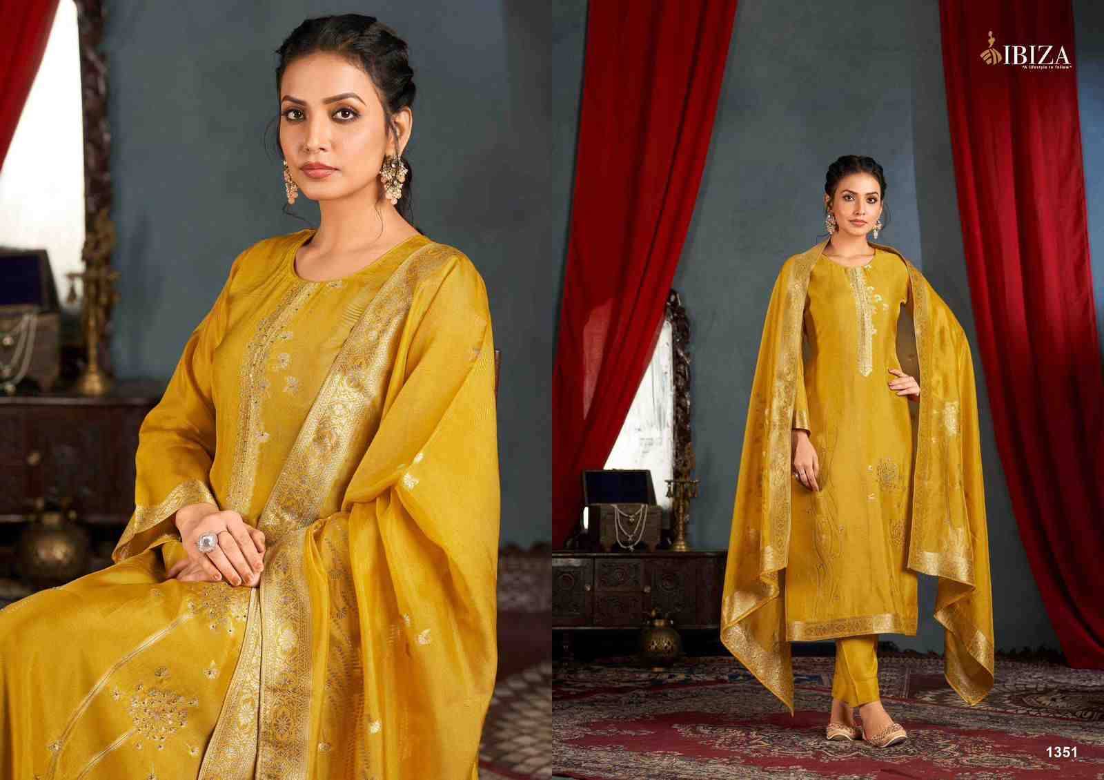 Al Marina By Ibiza 1351 To 1354 Series Designer Festive Suits Beautiful Fancy Stylish Colorful Party Wear & Occasional Wear Pure Bangalori Silk Jacquard Dresses At Wholesale Price