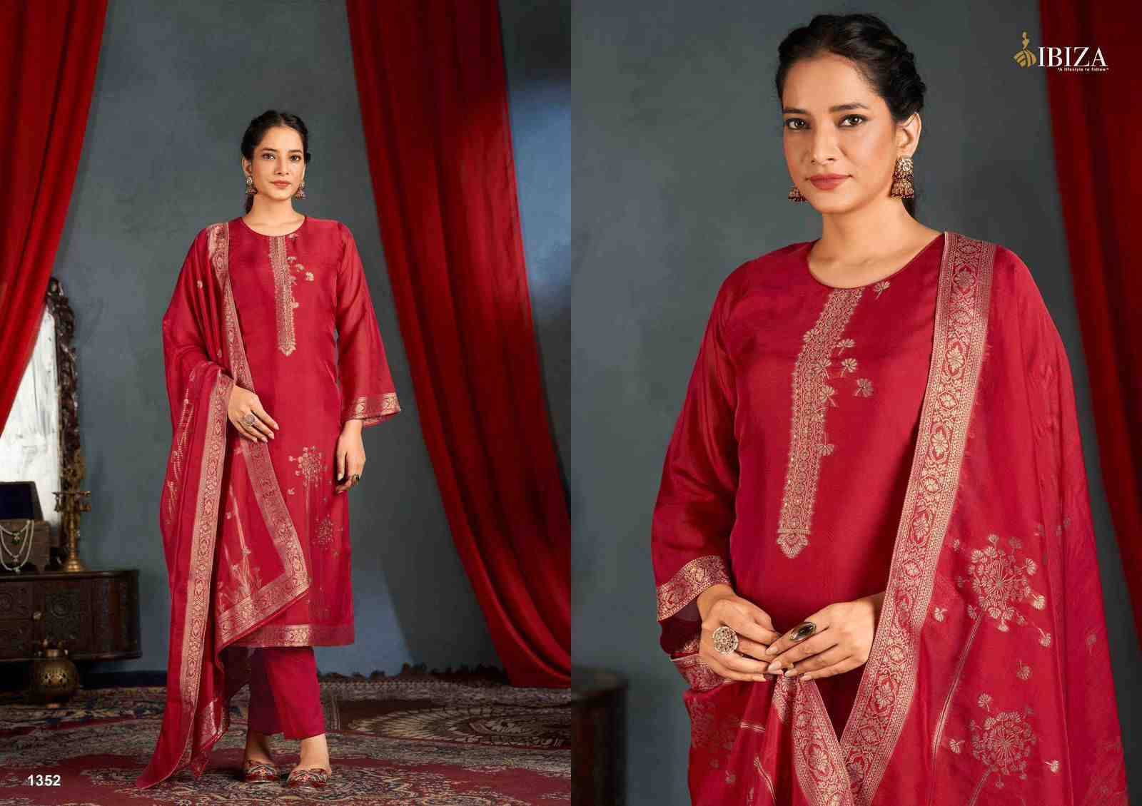 Al Marina By Ibiza 1351 To 1354 Series Designer Festive Suits Beautiful Fancy Stylish Colorful Party Wear & Occasional Wear Pure Bangalori Silk Jacquard Dresses At Wholesale Price