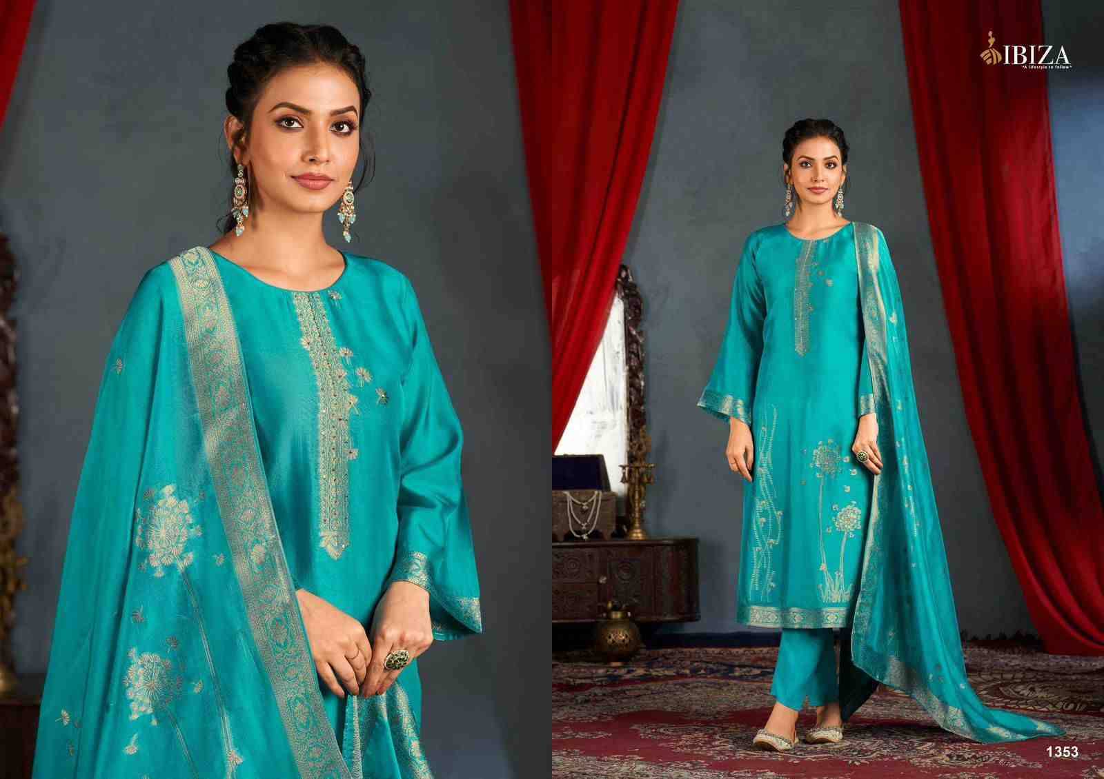 Al Marina By Ibiza 1351 To 1354 Series Designer Festive Suits Beautiful Fancy Stylish Colorful Party Wear & Occasional Wear Pure Bangalori Silk Jacquard Dresses At Wholesale Price