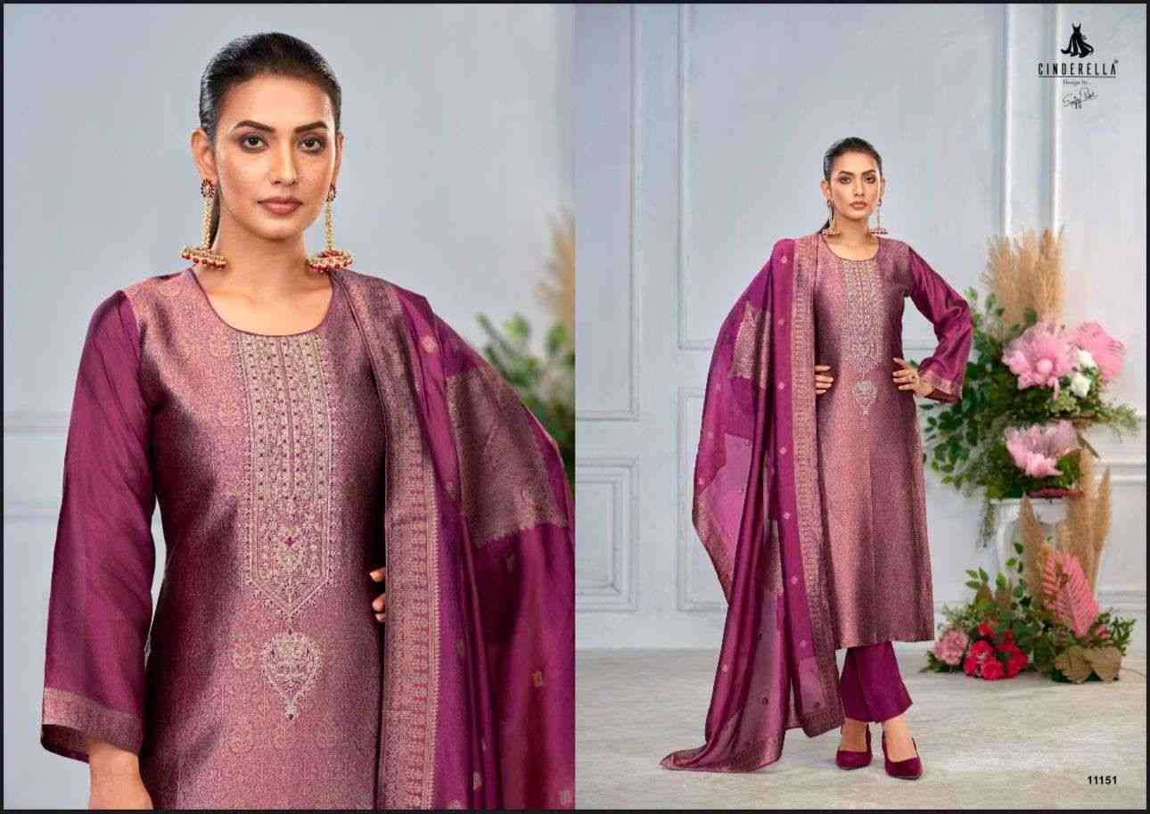 Keeva Vol-2 By Cinderella 11151 To 11154 Series Beautiful Stylish Festive Suits Fancy Colorful Casual Wear & Ethnic Wear & Ready To Wear Bangalori Silk Jacquard Dresses At Wholesale Price