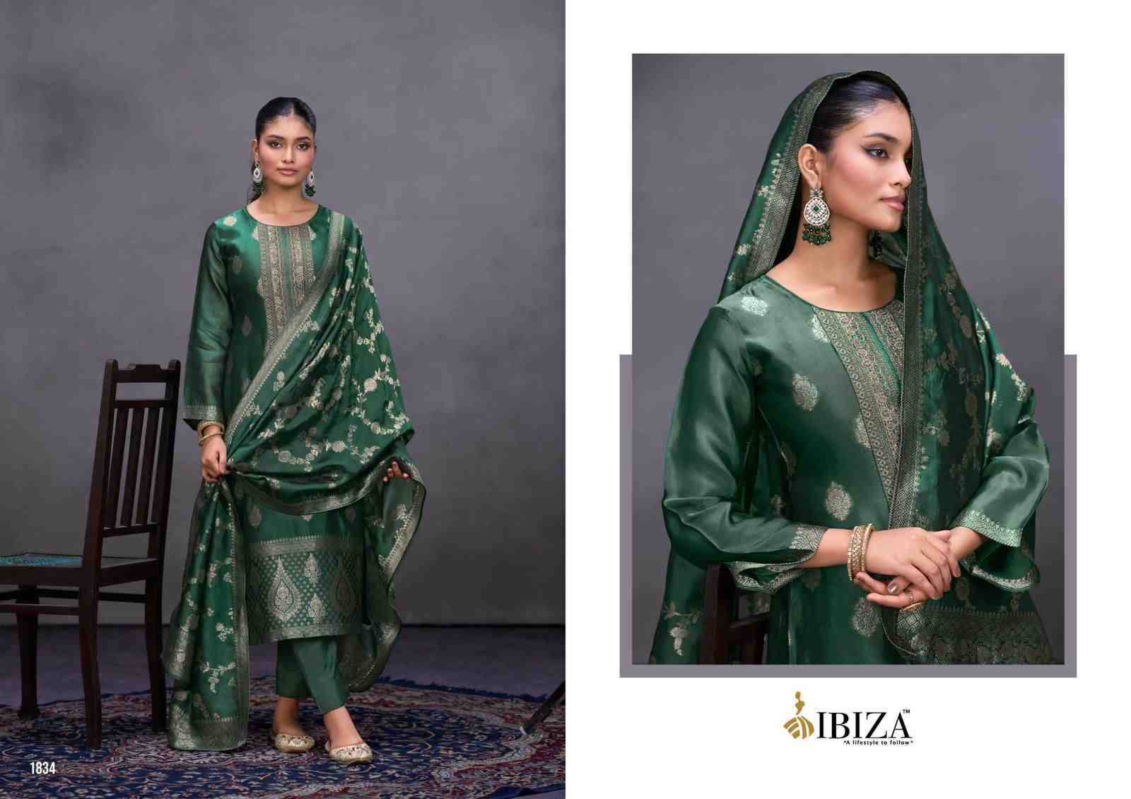 Klara By Ibiza 1831 To 1834 Series Beautiful Festive Suits Colorful Stylish Fancy Casual Wear & Ethnic Wear Bangalori Silk Jacquard Dresses At Wholesale Price