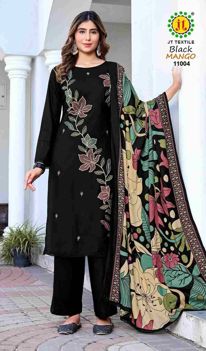 Black Mango Vol-11 By JT 11001 To 11005 Series Beautiful Festive Suits Colorful Stylish Fancy Casual Wear & Ethnic Wear Rayon Dresses At Wholesale Price