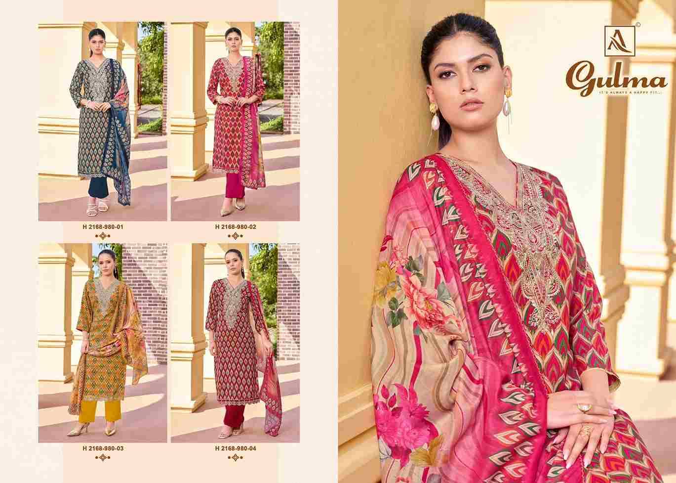 Gulma By Alok Suit 2168-980-01 To 2168-980-04 Series Beautiful Festive Suits Stylish Fancy Colorful Casual Wear & Ethnic Wear Pure Viscose Rayon Print Dresses At Wholesale Price