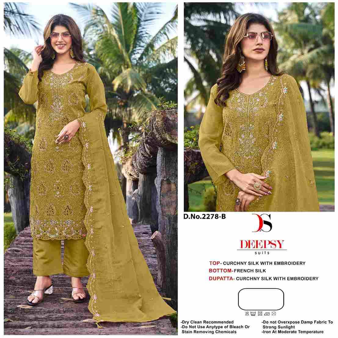 Deepsy Hit Design 2278 Colours By Deepsy Suits 2278-A To 2278-D Series Pakistani Stylish Beautiful Colourful Printed & Embroidered Party Wear & Occasional Wear Crunchy Silk Dresses At Wholesale Price