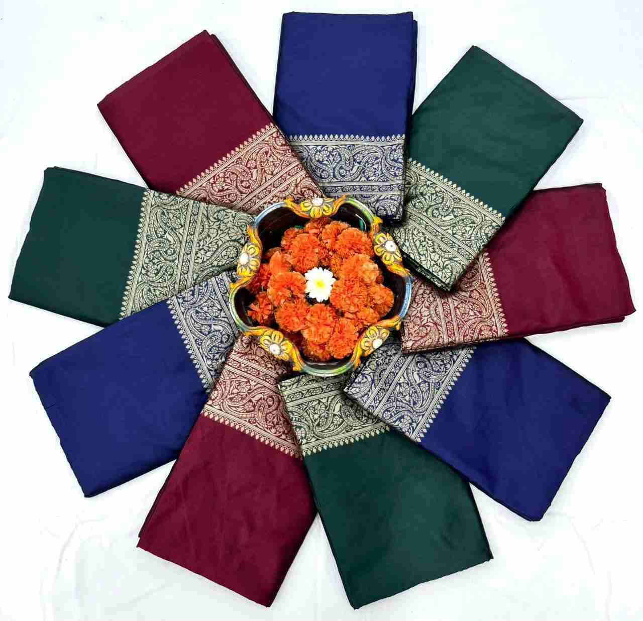 Kp-6034 By Fashid Wholesale 01 To 03 Series Indian Traditional Wear Collection Beautiful Stylish Fancy Colorful Party Wear & Occasional Wear Soft Lichi Silk Sarees At Wholesale Price