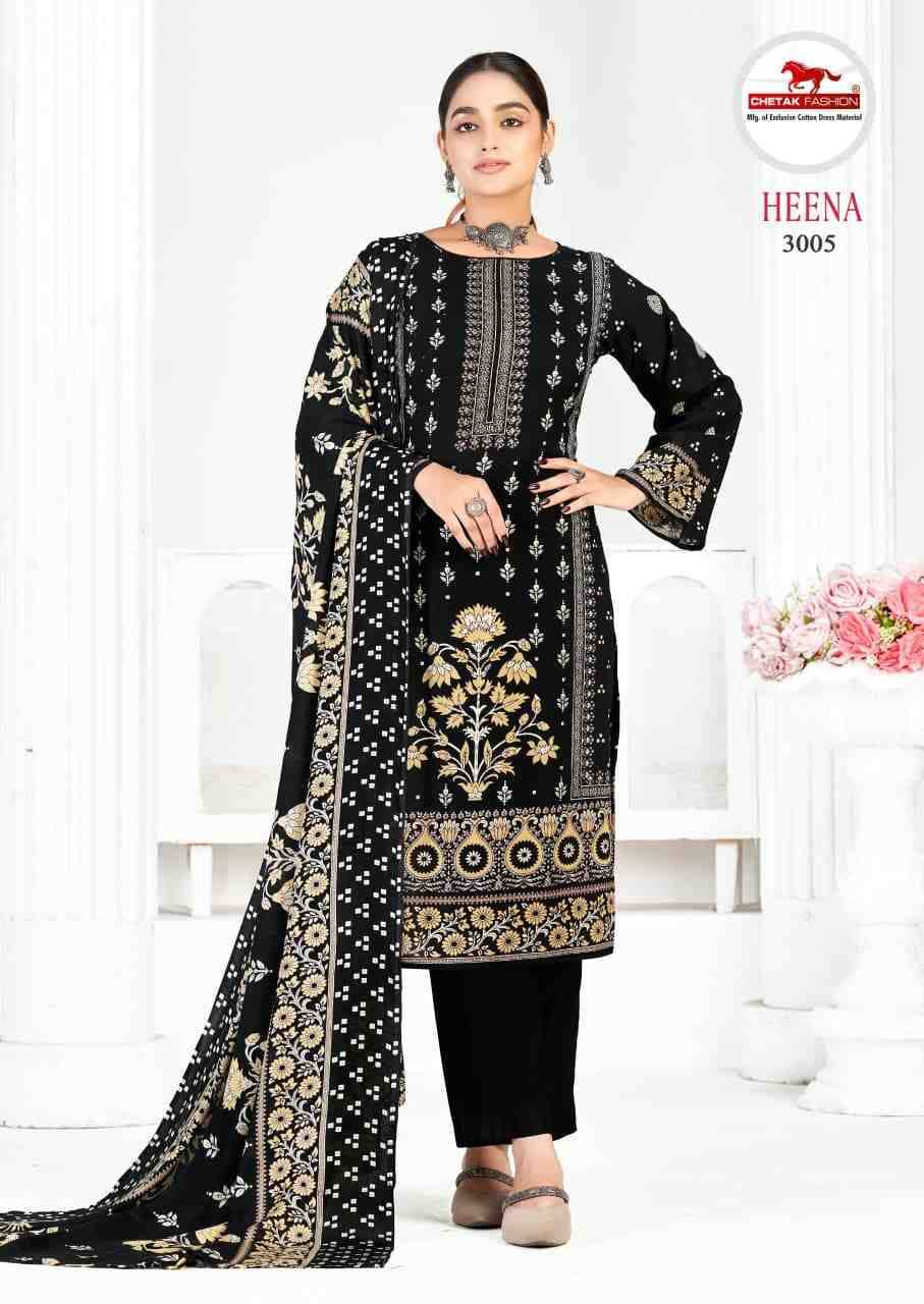Heena Vol-3 By Chetak Fashion 3001 To 3008 Series Beautiful Festive Suits Colorful Stylish Fancy Casual Wear & Ethnic Wear Rayon Print Dresses At Wholesale Price