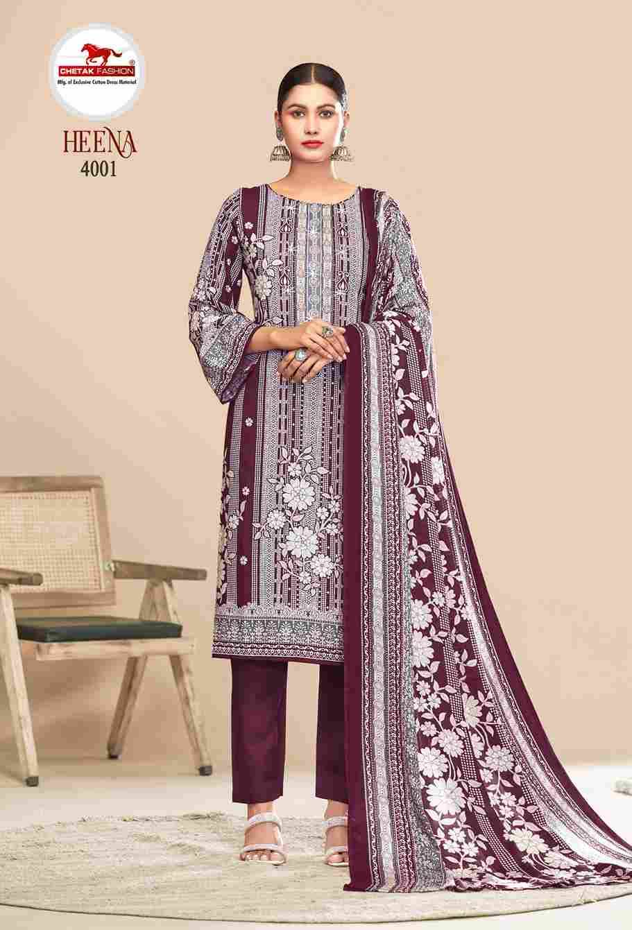 Heena Vol-4 By Chetak Fashion 4001 To 4008 Series Beautiful Festive Suits Colorful Stylish Fancy Casual Wear & Ethnic Wear Rayon Print Dresses At Wholesale Price