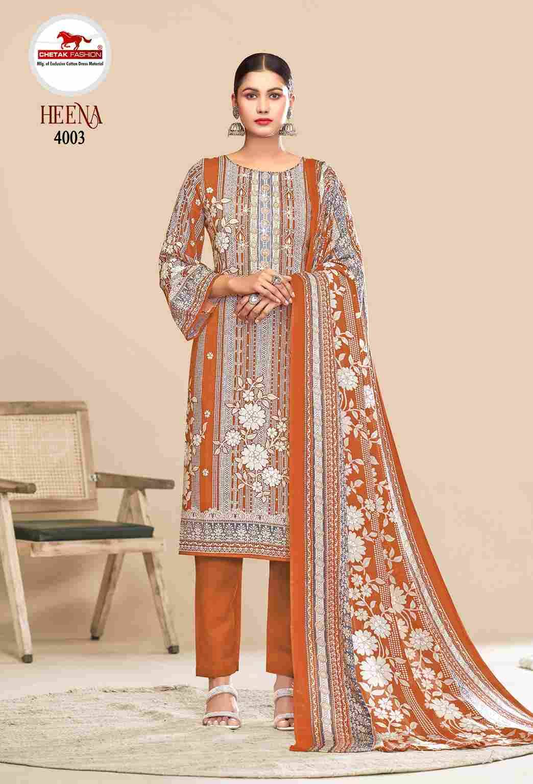 Heena Vol-4 By Chetak Fashion 4001 To 4008 Series Beautiful Festive Suits Colorful Stylish Fancy Casual Wear & Ethnic Wear Rayon Print Dresses At Wholesale Price