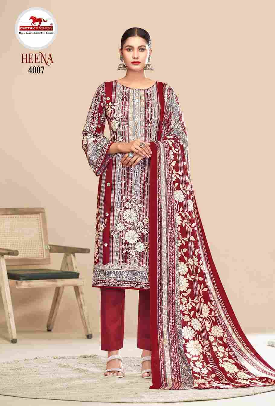 Heena Vol-4 By Chetak Fashion 4001 To 4008 Series Beautiful Festive Suits Colorful Stylish Fancy Casual Wear & Ethnic Wear Rayon Print Dresses At Wholesale Price