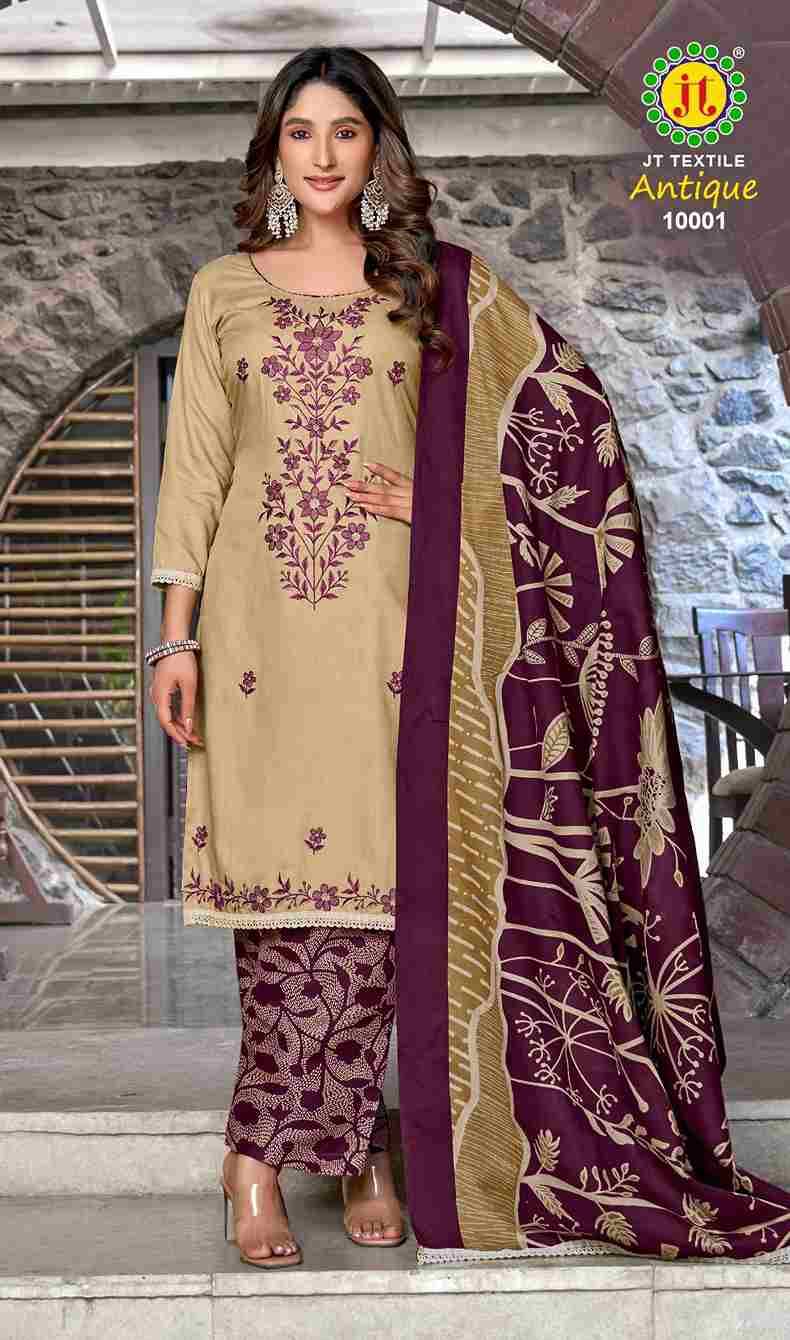 Antique Vol-10 By JT 10001 To 10005 Series Beautiful Festive Suits Colorful Stylish Fancy Casual Wear & Ethnic Wear Rayon Dresses At Wholesale Price