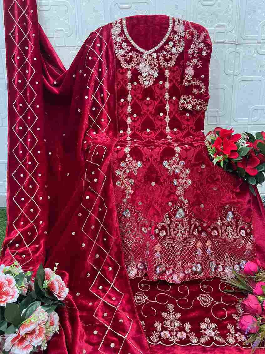 Bilqis 233 Colours By Bilqis 233-A To 233-D Series Beautiful Pakistani Suits Stylish Fancy Colorful Party Wear & Occasional Wear Velvet Embroidery Dresses At Wholesale Price
