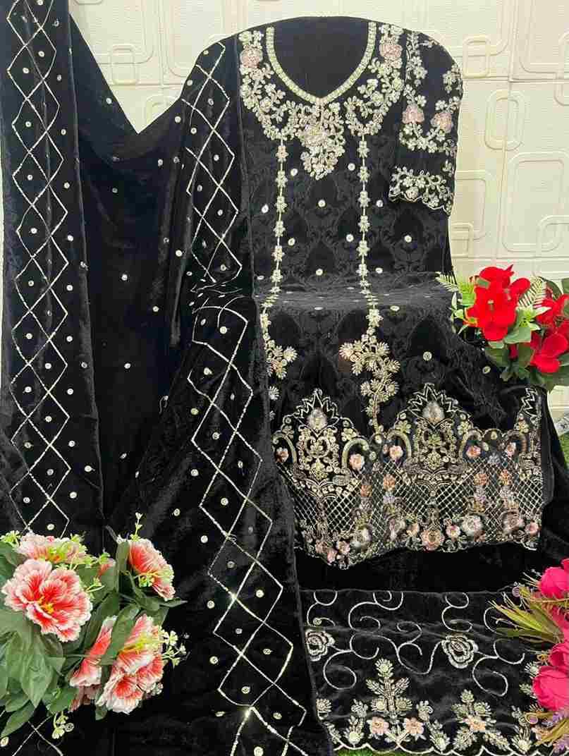 Bilqis 233 Colours By Bilqis 233-A To 233-D Series Beautiful Pakistani Suits Stylish Fancy Colorful Party Wear & Occasional Wear Velvet Embroidery Dresses At Wholesale Price