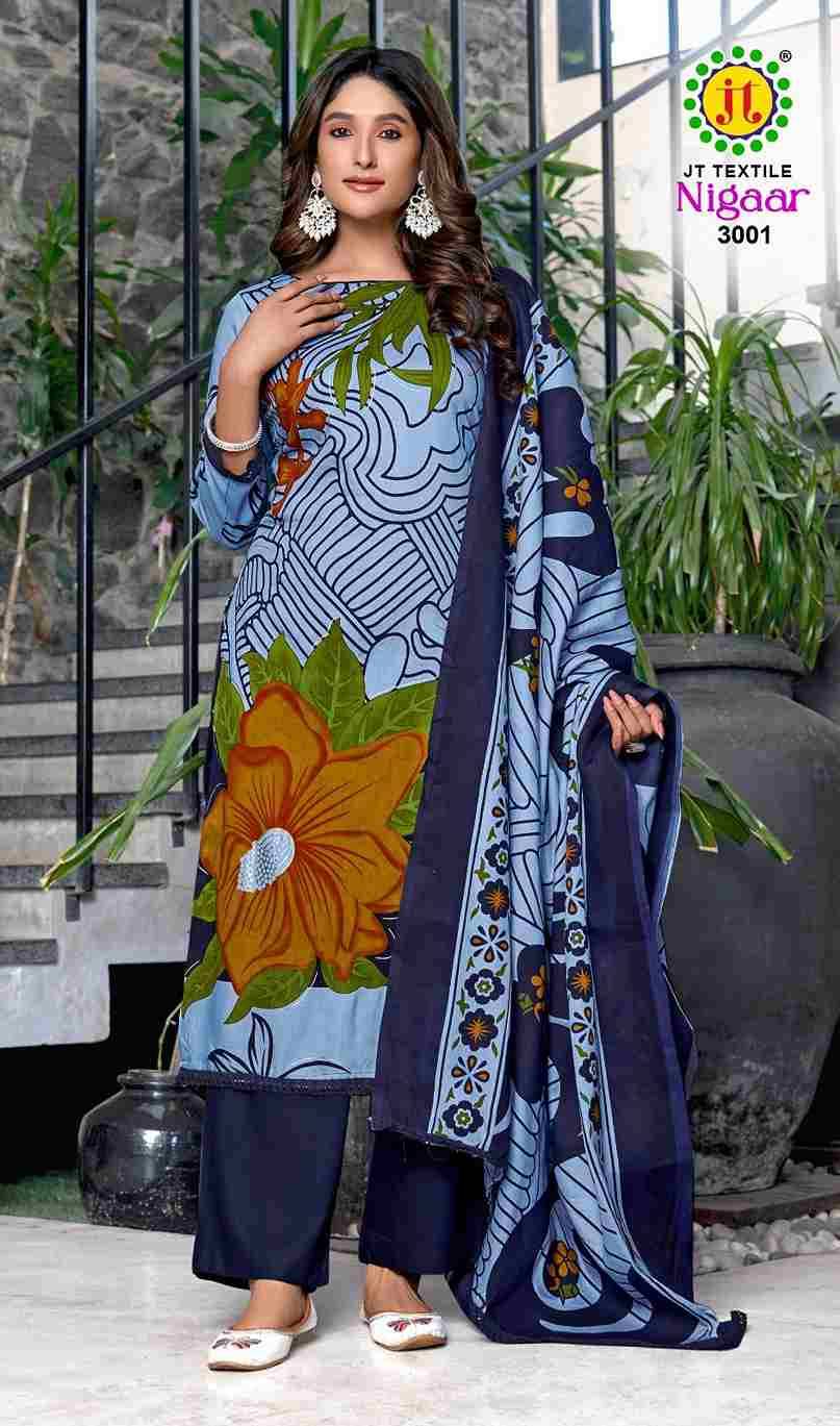 Nigaar Vol-3 By JT 3001 To 3005 Series Beautiful Festive Suits Colorful Stylish Fancy Casual Wear & Ethnic Wear Rayon Dresses At Wholesale Price