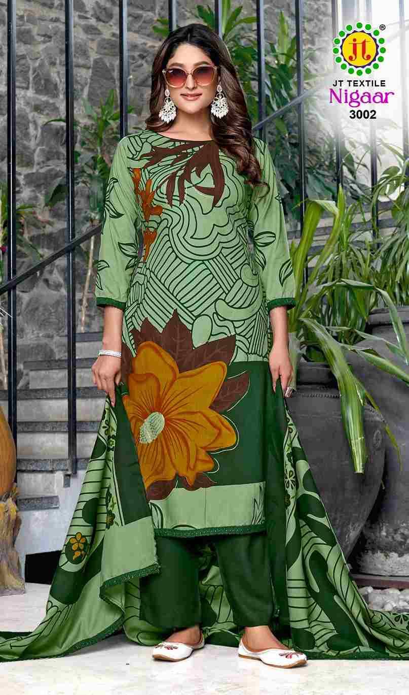 Nigaar Vol-3 By JT 3001 To 3005 Series Beautiful Festive Suits Colorful Stylish Fancy Casual Wear & Ethnic Wear Rayon Dresses At Wholesale Price