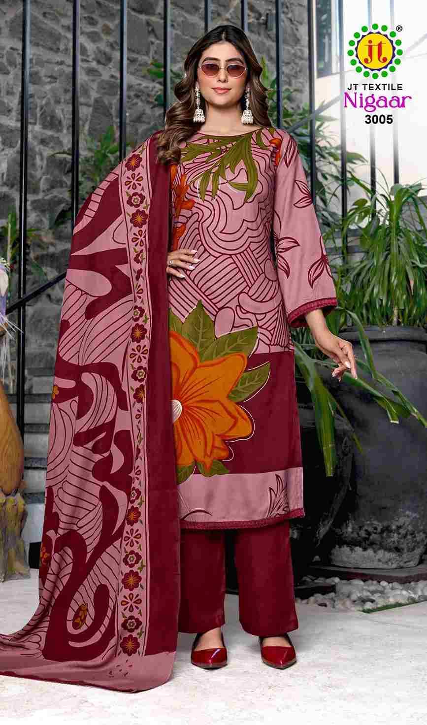 Nigaar Vol-3 By JT 3001 To 3005 Series Beautiful Festive Suits Colorful Stylish Fancy Casual Wear & Ethnic Wear Rayon Dresses At Wholesale Price