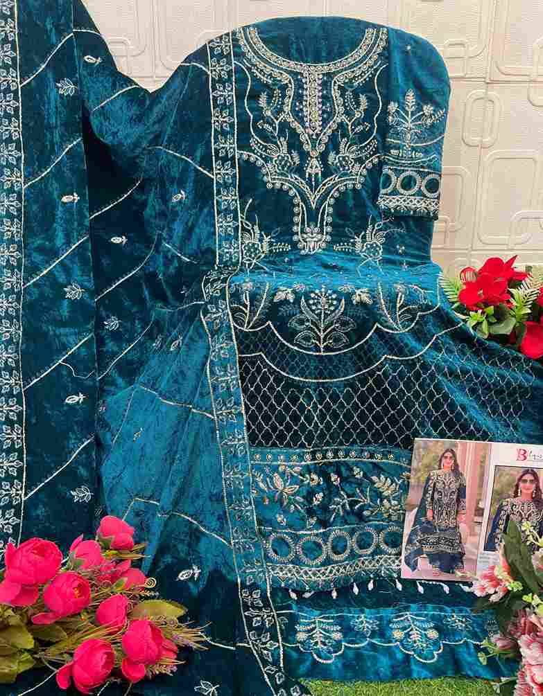 Bilqis 234 Colours By Bilqis 234-A To 234-D Series Beautiful Pakistani Suits Stylish Fancy Colorful Party Wear & Occasional Wear Velvet Embroidery Dresses At Wholesale Price