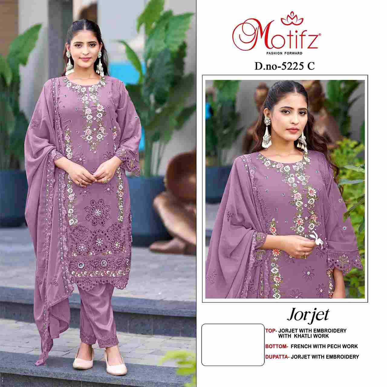 Motifz Hit Design 5225 Colours By Motifz 5225-A To 5225-D Series Beautiful Pakistani Suits Colorful Stylish Fancy Casual Wear & Ethnic Wear Georgette Dresses At Wholesale Price