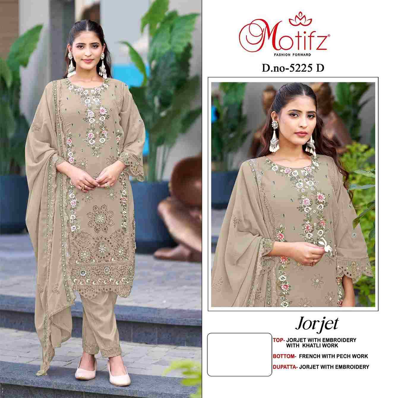 Motifz Hit Design 5225 Colours By Motifz 5225-A To 5225-D Series Beautiful Pakistani Suits Colorful Stylish Fancy Casual Wear & Ethnic Wear Georgette Dresses At Wholesale Price