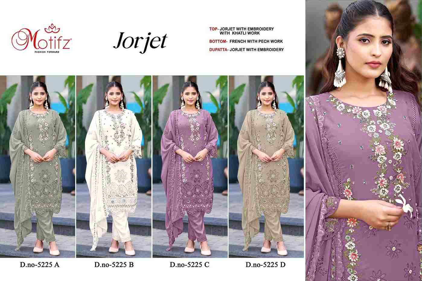 Motifz Hit Design 5225 Colours By Motifz 5225-A To 5225-D Series Beautiful Pakistani Suits Colorful Stylish Fancy Casual Wear & Ethnic Wear Georgette Dresses At Wholesale Price