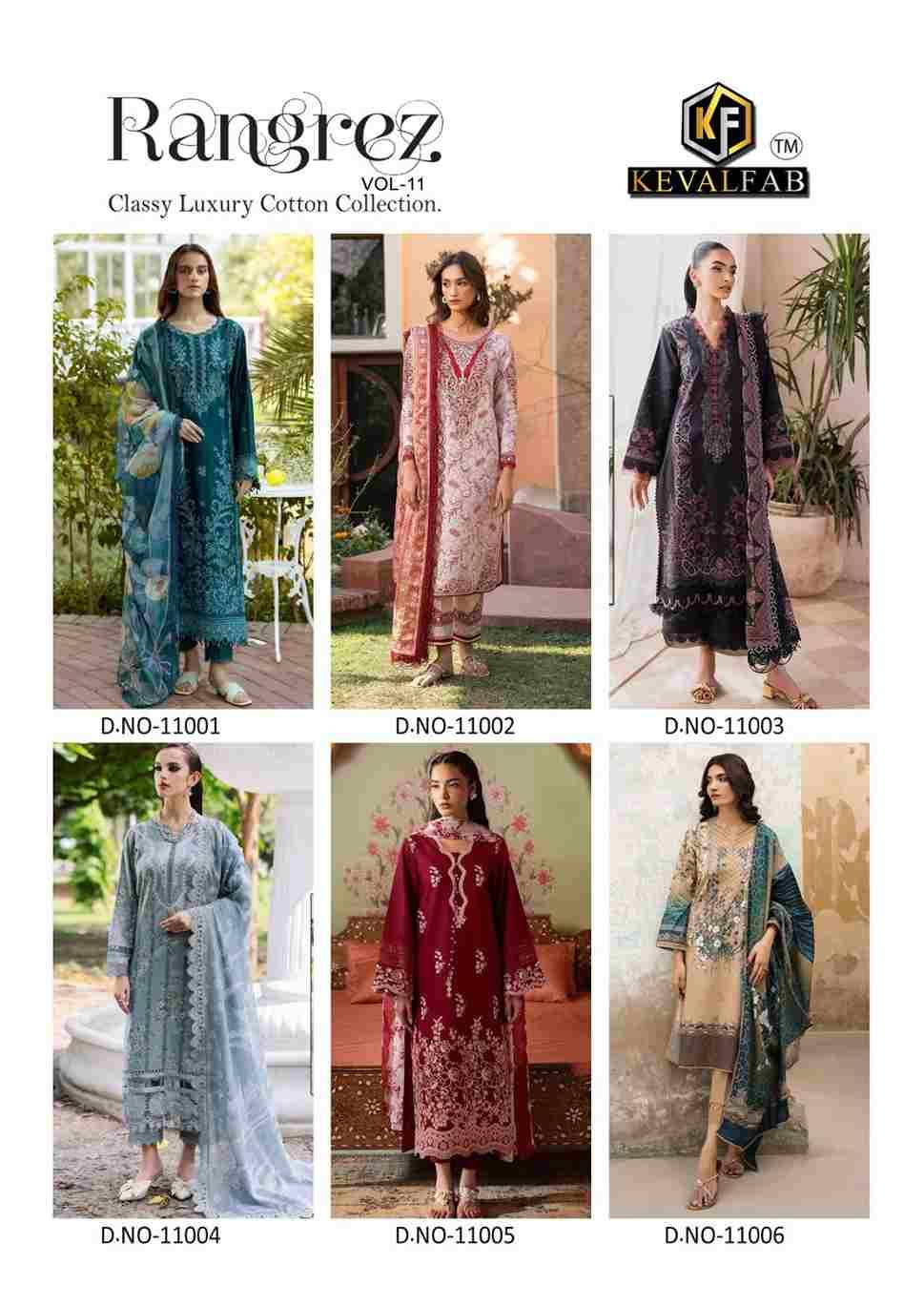 Rangrez Vol-11 By Keval Fab 11001 To 11006 Series Beautiful Festive Suits Stylish Fancy Colorful Casual Wear & Ethnic Wear Heavy Cotton Print Dresses At Wholesale Price