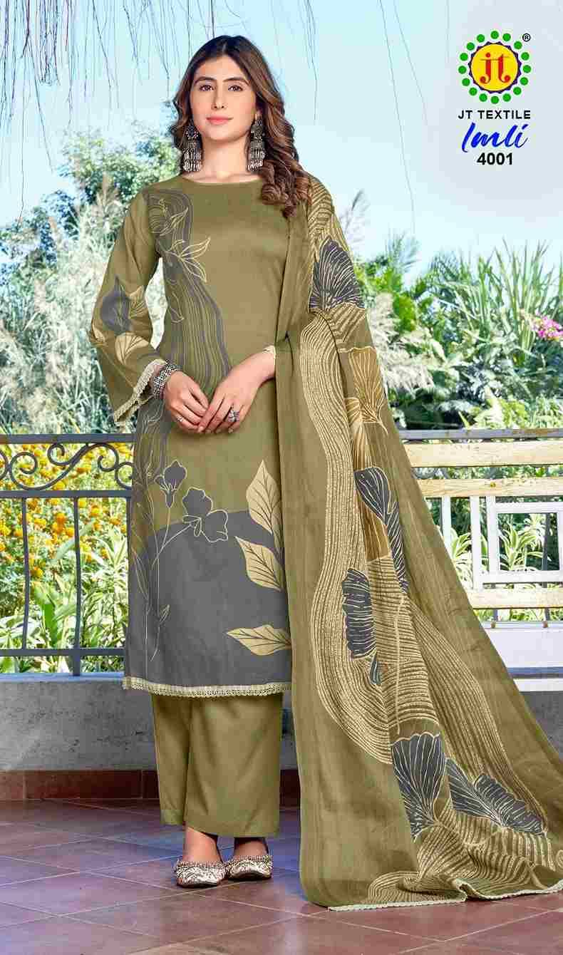 Imli Vol-4 By JT 4001 To 4005 Series Beautiful Festive Suits Colorful Stylish Fancy Casual Wear & Ethnic Wear Rayon Dresses At Wholesale Price