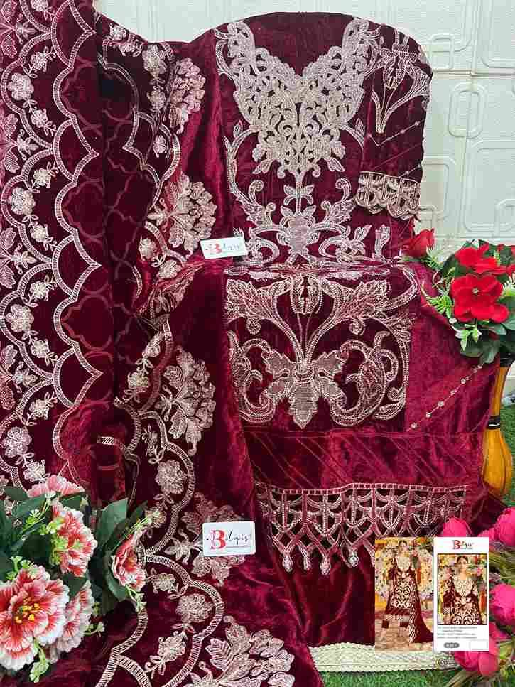 Bilqis 235 Colours By Bilqis 235-A To 235-D Series Beautiful Pakistani Suits Stylish Fancy Colorful Party Wear & Occasional Wear Velvet Embroidery Dresses At Wholesale Price