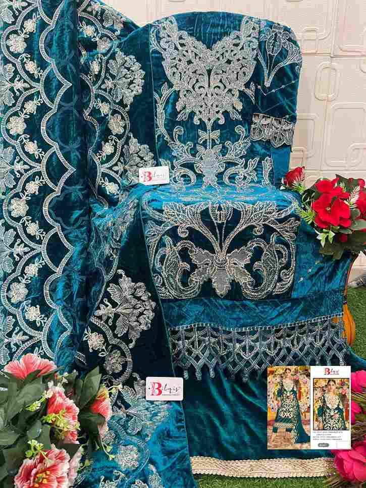 Bilqis 235 Colours By Bilqis 235-A To 235-D Series Beautiful Pakistani Suits Stylish Fancy Colorful Party Wear & Occasional Wear Velvet Embroidery Dresses At Wholesale Price