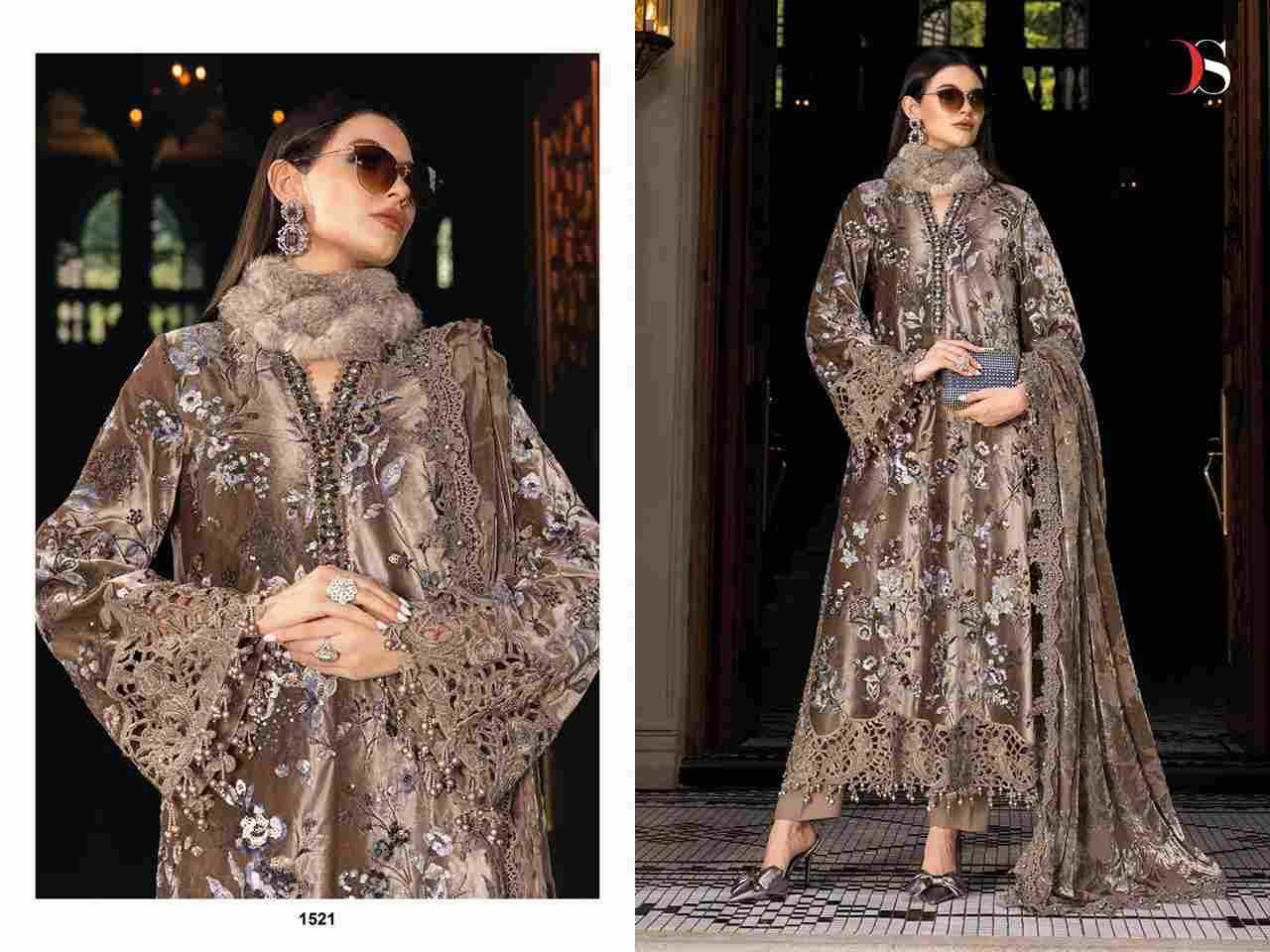 Maria.B Luxe Vol-2 By Deepsy Suits 1521 To 1525 Series Pakistani Stylish Beautiful Colourful Printed & Embroidered Party Wear & Occasional Wear Pure Viscose Rayon Dresses At Wholesale Price